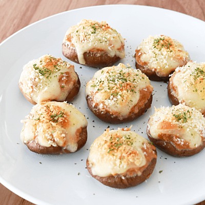 おつまみに ツナしいたけのサクサク焼き